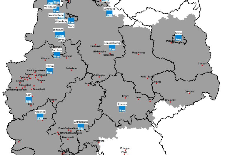 Krapp Standorte Deutschland-Karte