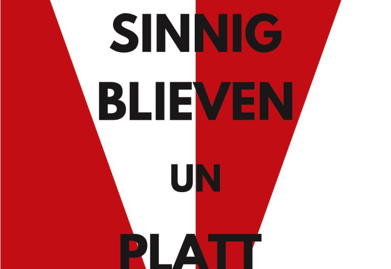 rot/weiße Flagge sinnig believen un Platt bruken