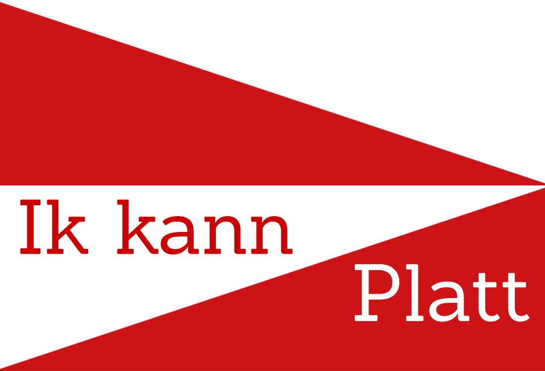 Sasswenflagg rot weiß Ik kann Platt
